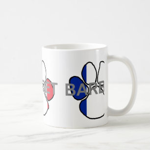 Caneca De Café nome barbet pata bandeira