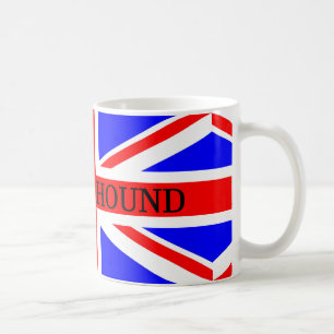 Caneca De Café nome basset hound na bandeira