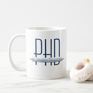 Caneca De Café Nome Blue PhD Coffee Mug