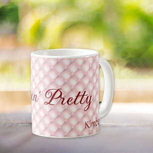 Caneca De Café Nome, Bonito Tinta Rosa Tinado 11oz Coffee Mug