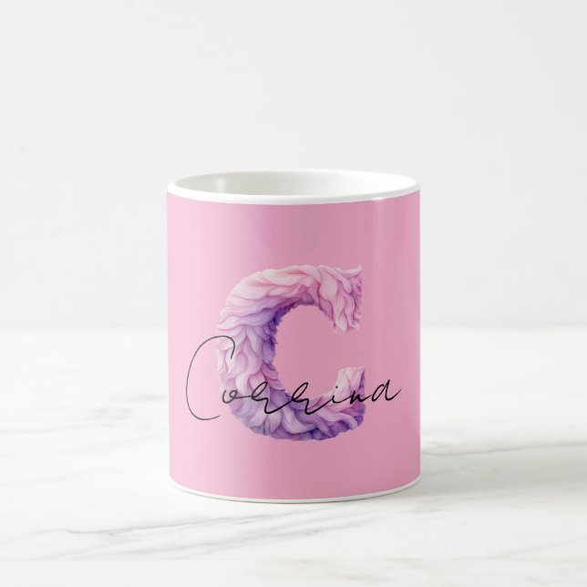 Caneca De Café Nome C Aconchegante Rosa Roxo (Centro)