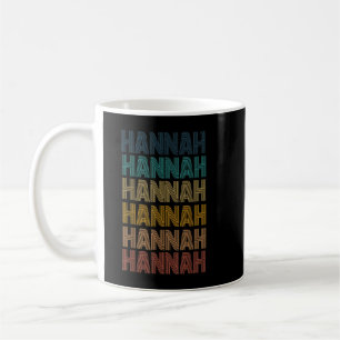 Caneca De Café Nome Clássico do Vintage HANNAH Legal 80s 90s