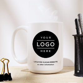 Caneca De Café Nome comercial personalizado e marca de logotipo