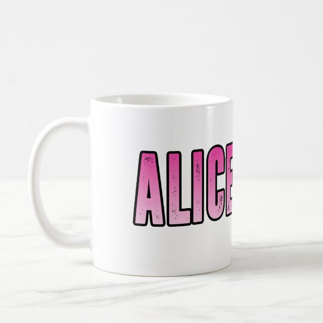 Caneca De Café Nome da Alice (Esquerda)