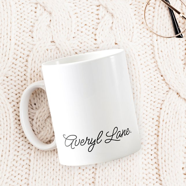 Caneca De Café Nome da Caligrafia Simples de Script Girly (Criador carregado)