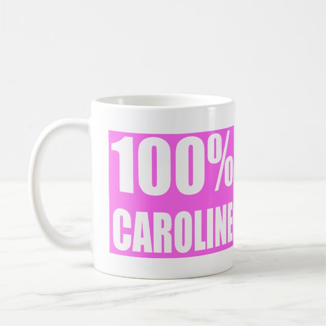 Caneca De Café Nome da Caroline (Esquerda)