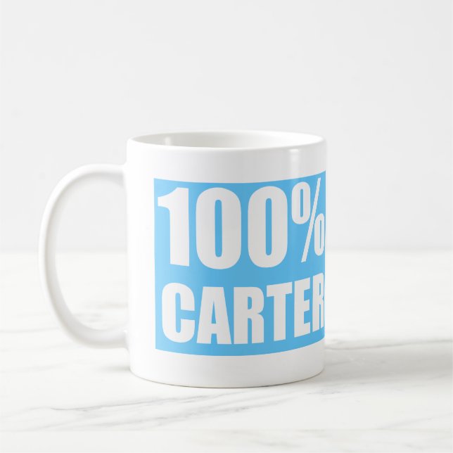 Caneca De Café Nome da Carter (Esquerda)