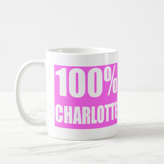 Caneca De Café Nome da Charlotte (Esquerda)