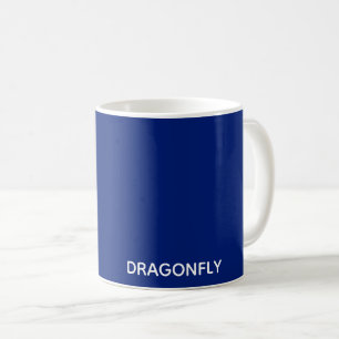 Caneca De Café Nome da cor azul do Dragonfly
