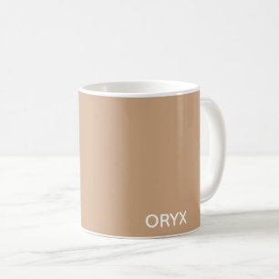 Caneca De Café Nome da cor bege castanho do Oryx