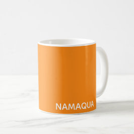 Caneca De Café Nome da cor laranja Namaqua