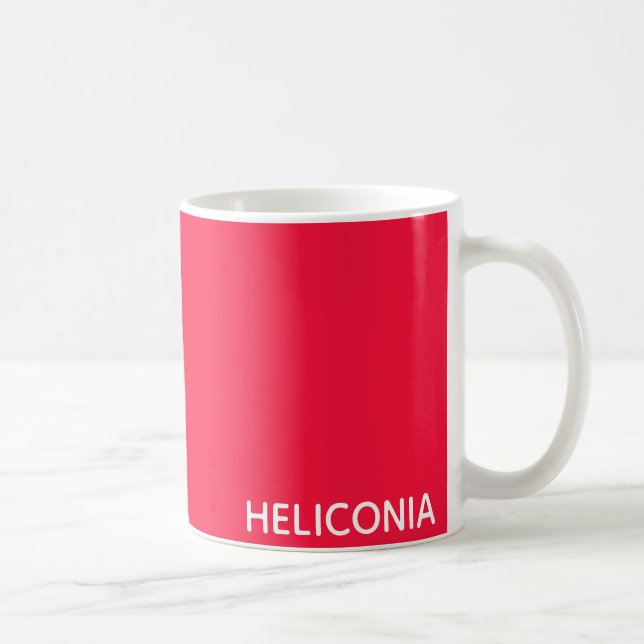 Caneca De Café nome da cor vermelha helicônia (Direita)
