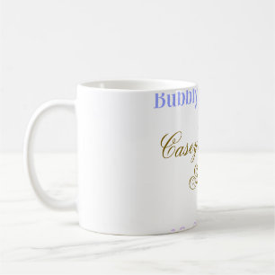 Caneca De Café Nome da data do chá de noiva borbulhante e brunch