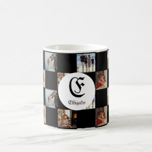 Caneca De Café Nome da Família Chess Mug de Foto Inicial