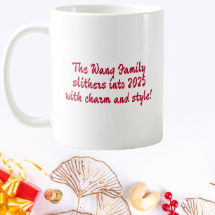 Caneca De Café Nome da Família Personalizada Chinês Ano Novo