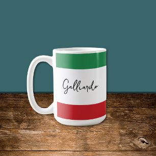 Caneca De Café Nome da Família Personalizada Italiana