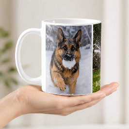 Caneca De Café Nome da Foto do Pastor Alemão GSD