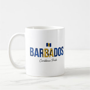 Caneca De Café Nome da Ilha Barbados   Orgulho Diário