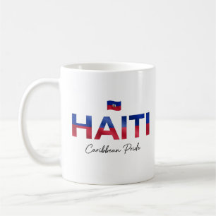 Caneca De Café Nome da Ilha Haiti Orgulho Diário