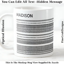 Caneca De Café Nome da Mensagem Oculta de Preferência de Café 101