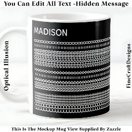 Caneca De Café Nome da Mensagem Oculta de Preferência de Café 101