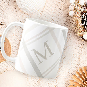 Caneca De Café Nome da Xadrez Mínima Elegante Elegante do Monogra