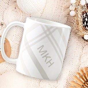 Caneca De Café Nome da Xadrez Mínima Elegante Elegante do Monogra