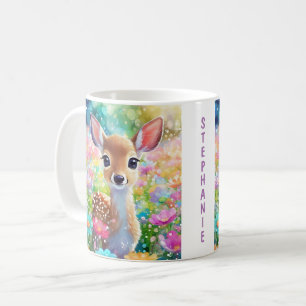 Caneca De Café Nome das Meninas Personalizadas de Veado Bestial