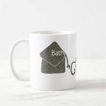 Nome de adição de boné de formatura de prata reluz