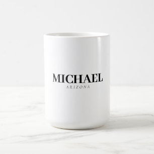 Caneca De Café Nome de Adicionar Moderno Pessoal Exclusivo