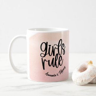 Caneca De Café Nome de BFF Personalizado Garotas Regem Amizade