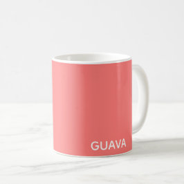 Caneca De Café Nome de cor rosa da goiaba