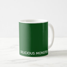 Caneca De Café Nome de cor verde do Monster delicioso