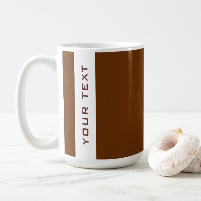Caneca De Café Nome de Design simples moderno ou Texto grande (Com Donut)