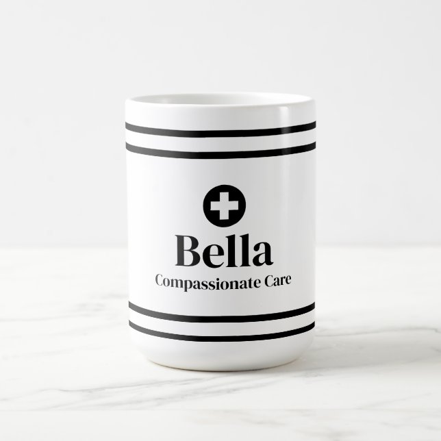 Caneca De Café Nome de Enfermeiro Personalizado (Centro)