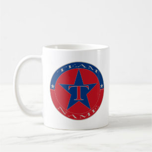 Caneca De Café Nome de Equipe Personalizada Único Personalizado