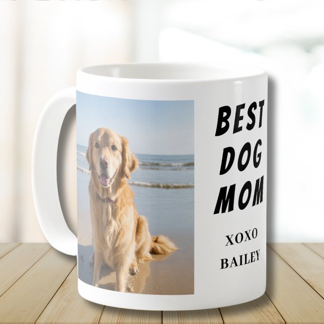 Caneca De Café Nome de Foto de Mãe de Cachorro (Criador carregado)