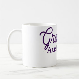 Caneca De Café nome de graduação roxo simples minimalista elegant