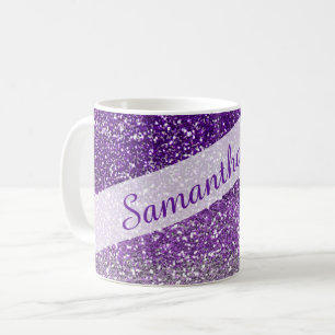 Caneca De Café Nome de Lista de Opções de Forralha Roxo de Tend