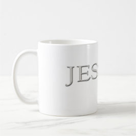 Caneca De Café Nome de Prata Gerado Personalizado Jessica