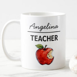 Caneca De Café Nome de PROFESSOR personalizado Presente Apple
