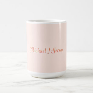 Caneca De Café Nome de Script de Manuscrito Simples