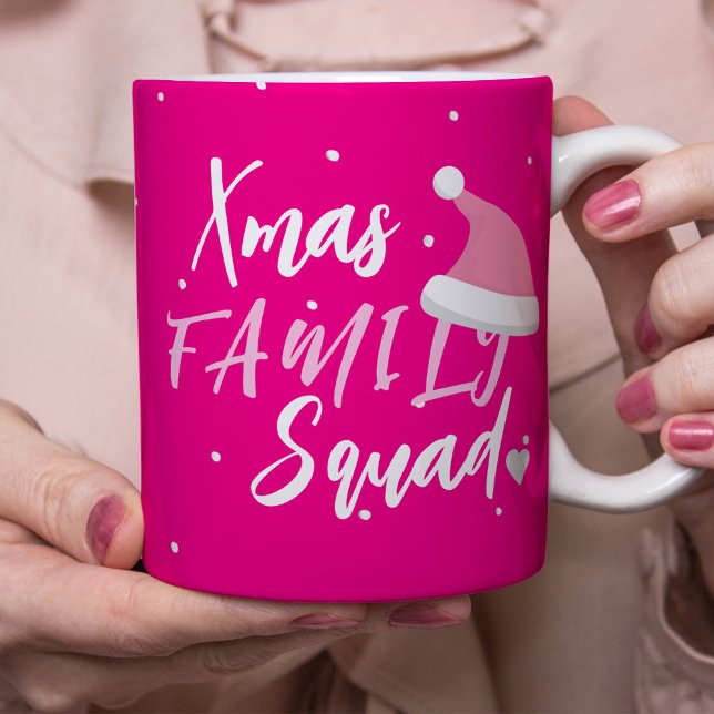 Caneca De Café Nome de script personalizado da família de Natal r (Criador carregado)