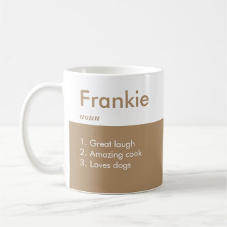 Caneca De Café Nome Definição Coffee Mug