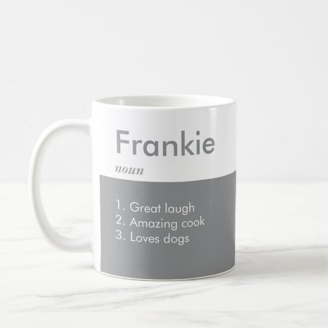 Caneca De Café Nome Definição Coffee Mug (Esquerda)