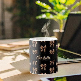 Caneca De Café Nome do arco-leopardo negro