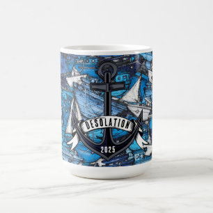 Caneca De Café Nome do Barco Ancorante Náutico