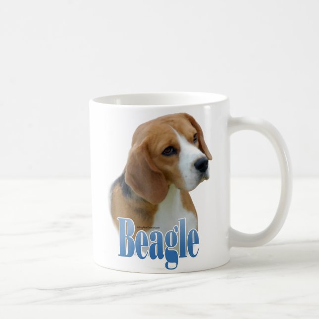 Caneca De Café Nome do Beagle (Direita)