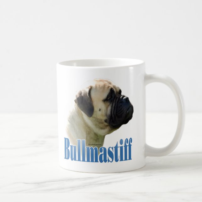 Caneca De Café Nome do Bullmastiff (Fawn) (Direita)