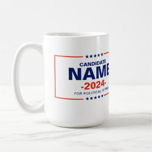 Caneca De Café Nome do Candidato Personalizado